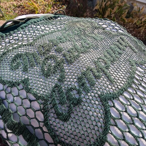 Antique Vintage Original Marshall Field & Company Cotton Mesh Drawstring Bag EUC - Picture 4 of 6